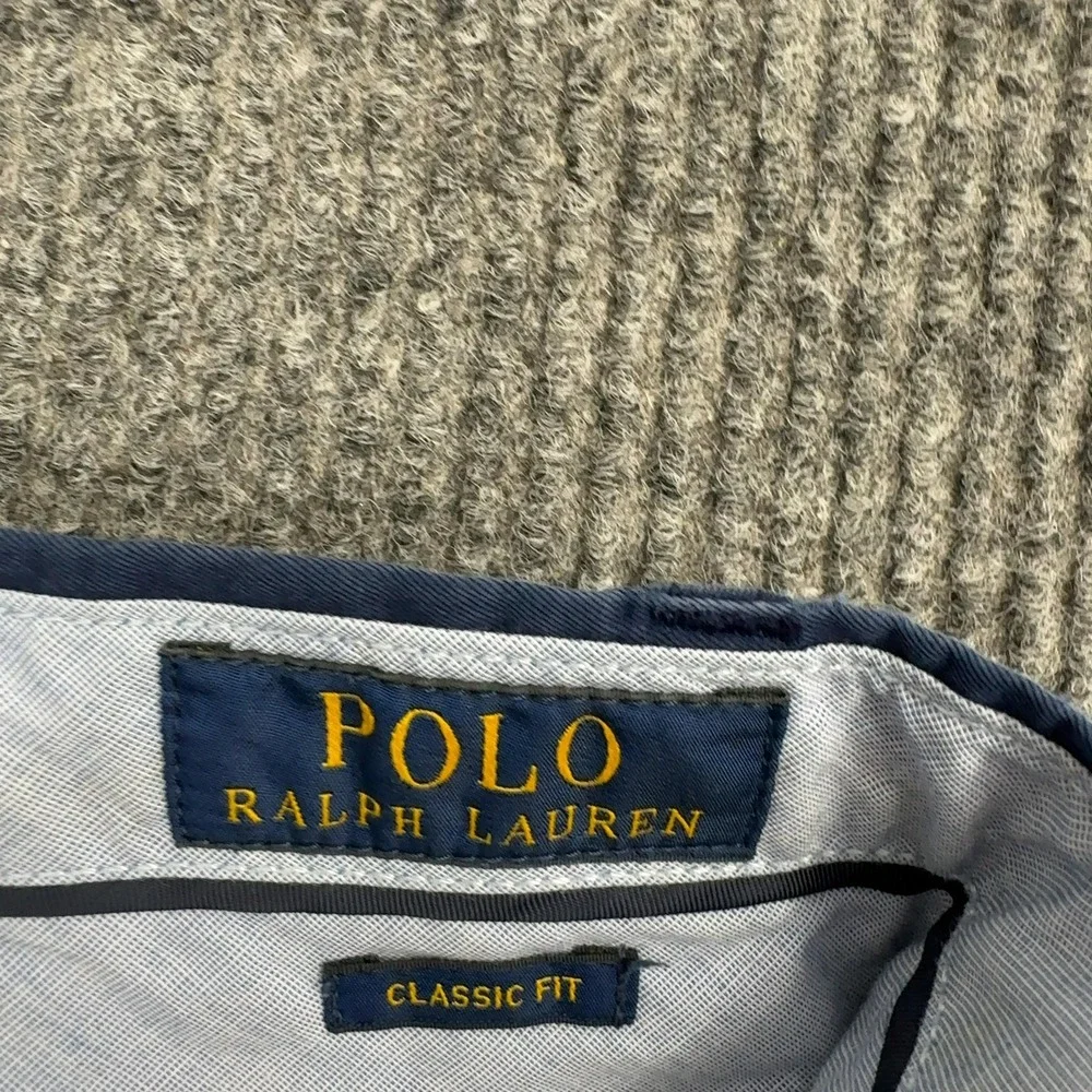 Polo Ralph Lauren Chino Shorts Mens 33‎ Blue Cotton Classic Fit Casual Preppy